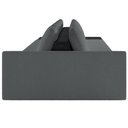Ver imagem 6 de Sofá Ilha Modular para Sala 432cm com Puff Dublin K01 Bouclê Cinza e Sintético Preto - Lyam Decor