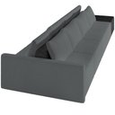 Ver imagem 7 de Sofá Ilha Modular para Sala 432cm com Puff Dublin K01 Bouclê Cinza e Sintético Preto - Lyam Decor