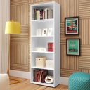 Ver imagem 3 de Estante Livreiro 5 Prateleiras 180x60 Cm Branco Arly Branco
