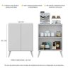 Aparador Buffet 2 Portas Retrô Veneza Multimóveis V3609 Branco - 4