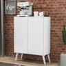 Aparador Buffet 2 Portas Retrô Veneza Multimóveis V3609 Branco - 3