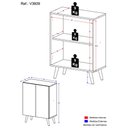 Ver imagem 5 de Aparador Buffet 2 Portas Retrô Veneza Multimóveis V3609 Branco