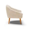 Poltrona Decorativa Sala Pé Palito Castanho Giovana Suede Bege D01- D'rossi - 6
