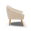 Ver imagem 6 de Poltrona Decorativa Sala Pé Palito Castanho Giovana Suede Bege D01- D'Rossi