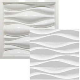 Forma Molde Para Gesso 3d Ondas Dunas 40x40cm Abs 2mm Gesso E Cimentício 3d - 2