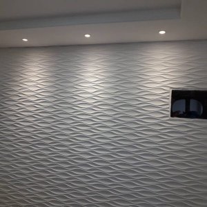 Forma Molde Para Gesso 3d Ondas Dunas 40x40cm Abs 2mm Gesso E Cimentício 3d