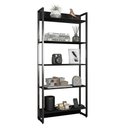 Ver imagem 5 de Estante Porto 80cm com 5 Prateleiras Preto D'rossi
