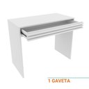 Ver imagem 4 de Escrivaninha para Home Office e Estudos com 1 Gaveta Detalhe Ripado Me4173 Tecnomobili Branco