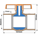 Ver imagem 3 de Registro de Esfera Solda Pvc Tamanho 50,6mm Sistema V.a.r Cor Azul Irriga Durín