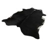 Tapete de Couro de Boi. Pele Bovina Natural. 1,80 x 2,10 M. Preto e Branco. P676A - 2
