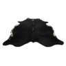 Tapete de Couro de Boi. Pele Bovina Natural. 1,80 x 2,10 M. Preto e Branco. P676A - 3