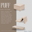 Ver imagem 2 de Puff Organizador Dobrável Bege que Vira Colchão Cama Solteiro para Descanso