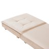 Puff Organizador Dobrável Bege que Vira Colchão Cama Solteiro para Descanso - 8