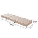 Ver imagem 4 de Puff Organizador Dobrável Bege que Vira Colchão Cama Solteiro para Descanso