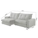 Ver imagem 4 de Sofá Firenze Veludo 02 Módulos de 100cm B25cm Meu Sofá Online