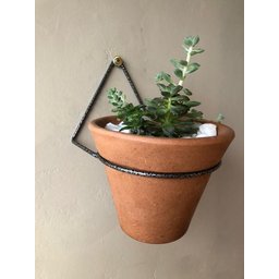 Kit 3 Suportes 9cm Anel Redondo Pendurar Vaso Planta Parede - 5