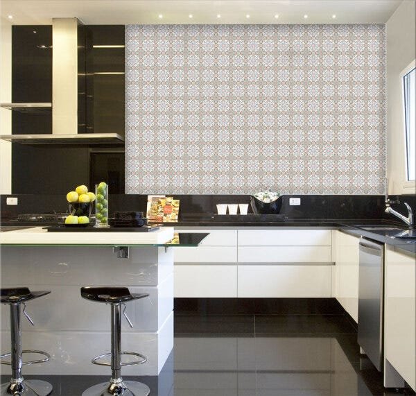 Papel De Parede Cozinha Hidráulico 0023 Decoração De Cozinha - 1