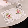 Kit 4 Jogo Americano Renda 30Cm X 45Cm Com Bordado Inglês Valentine - Tessi - 1