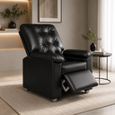 Ver imagem 1 de Poltrona do Papai Reclinável Mesquita em Corino Conforto Premium para Sala e Quarto:Preto