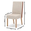 Ver imagem 4 de Mesa de Jantar 6 Lugares Lívia com Vidro Nature/courino/linho - Pnr Móveis