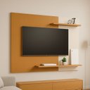 Ver imagem 1 de Painel de Tv Menfis Moderno 2 Prateleiras em Mdf Resistente:naturalle