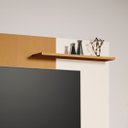 Ver imagem 6 de Painel de Tv Menfis Moderno 2 Prateleiras em Mdf Resistente:naturalle