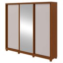 Ver imagem 1 de Guarda Roupa Casal Forma 230 3 Portas Frassino Off White com Espelho e Pés – Lopas