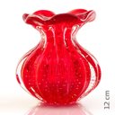 Ver imagem 2 de Vaso Trouxinha Em Cristal Murano Vermelho São Marcos
