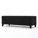 Ver imagem 2 de Recamier Bau Julia 1,60m Suede Preto - Inova Decor Inova Decorações