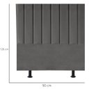 Ver imagem 3 de Cabeceira Estofada Cama Box Solteiro 90 Cm Karla Corino:cinza