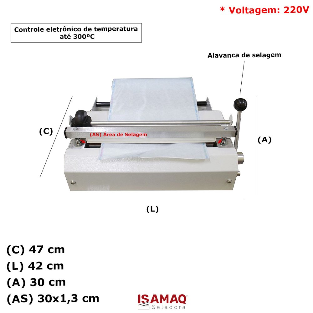 Seladora Manual para Papel Grau Cirurgico Smc300 220v - 2