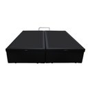 Ver imagem 4 de Base Box Baú Casal Blindado Bipartido AColchoes Sintético Preto 49x138x188