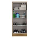 Ver imagem 2 de Multiuso Sapateira 2 Portas 3 Prateleiras Atena Nature/Off White Moville Movelaria