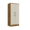 Ver imagem 4 de Multiuso Sapateira 2 Portas 3 Prateleiras Atena Nature/Off White Moville Movelaria