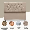 Ver imagem 4 de Cabeceira para Cama Casal 140 Cm Júlia com Frame Suede:cinza Escuro