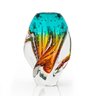 Vaso Em Cristal Murano Esmeralda E Âmbar São Marcos - 1