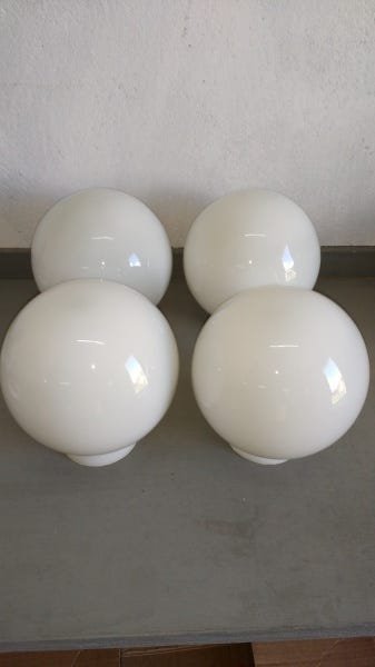 Globo de Vidro 10x20 Leitoso Kit com 04 Peças - 4