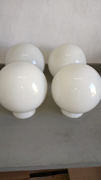 Globo de Vidro 10x20 Leitoso Kit com 04 Peças - 2