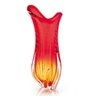Vaso Em Cristal Murano Vermelho E Âmbar São Marcos - 1