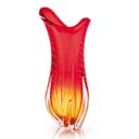 Ver imagem 1 de Vaso Em Cristal Murano Vermelho E Âmbar São Marcos