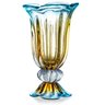 Vaso em Cristal Murano Azul Assinado São Marcos - 1