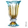 Vaso em Cristal Murano Azul Assinado São Marcos - 2