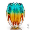 Ver imagem 2 de Vaso Em Cristal Murano Esmeralda E Âmbar São Marcos