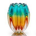 Ver imagem 1 de Vaso Em Cristal Murano Esmeralda E Âmbar São Marcos