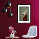 Ver imagem 1 de Quadro Surrealista Menina Palhaço - 60x48cm:madeira Preta