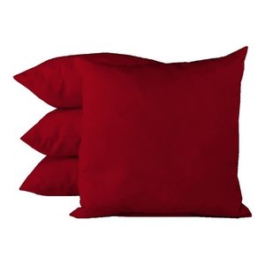 Almofáda Cheia para Sofá Cor Lisa a Sua Escolha 60 x 60 cm - 1Unidade - Vermelho - Liso