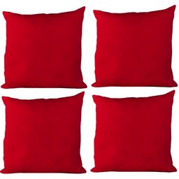 Almofáda Cheia para Sofá Cor Lisa a Sua Escolha 60 x 60 cm - 1Unidade - Vermelho - Liso - 2