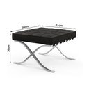 Ver imagem 6 de Poltrona Premium Barcelona com Puff Base Inox Preto