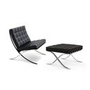 Ver imagem 1 de Poltrona Premium Barcelona com Puff Base Inox Preto