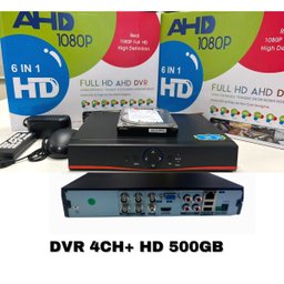 Dvr 4 Canais - Full Hd 1080p 6em1 + Hd 500gb App Xmeye - 2